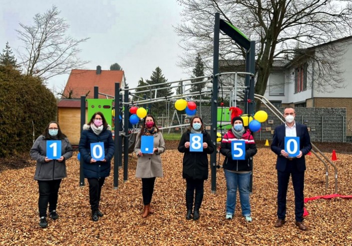 Neues Klettergerüst an der Grundschule Gundernhausen